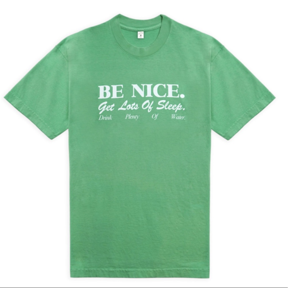 NWT Sporty & Rich Be Nice Tee Shirt Pistachio